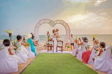Outdoor wedding area