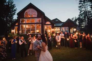 Outdoor wedding area