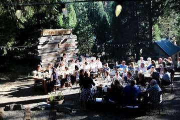 Outdoor wedding area