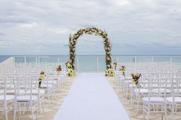 Outdoor wedding area