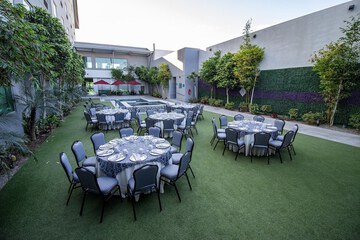 Outdoor banquet area