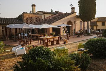 Outdoor banquet area
