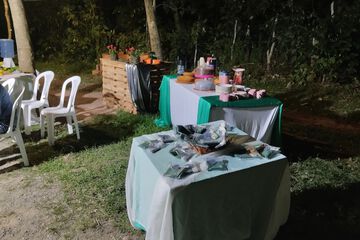Outdoor banquet area