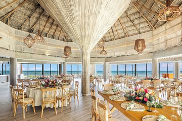 Outdoor banquet area