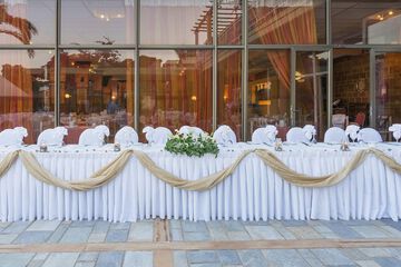 Outdoor banquet area