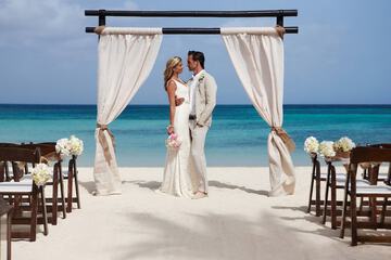 Outdoor wedding area
