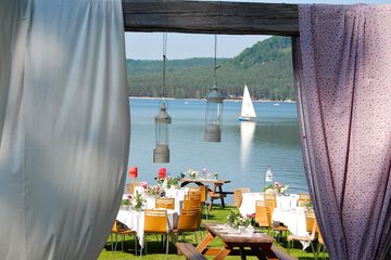 Outdoor wedding area