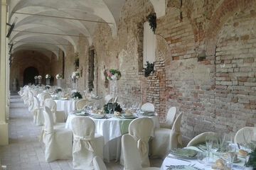 Outdoor banquet area