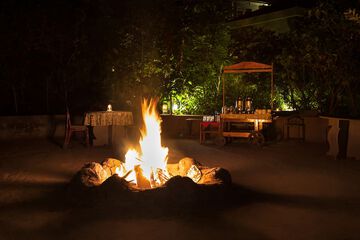 Outdoor banquet area