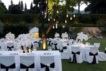 Outdoor wedding area