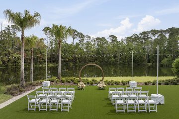 Outdoor wedding area