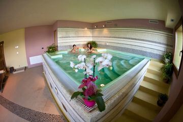 Indoor spa tub