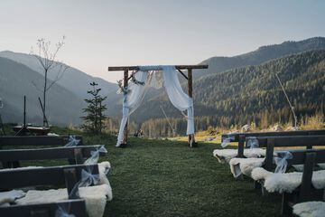 Outdoor wedding area