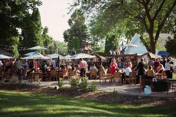 Outdoor banquet area
