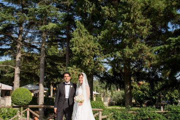 Outdoor wedding area