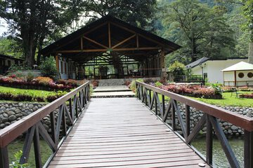 Outdoor banquet area