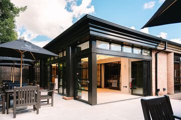 Outdoor banquet area