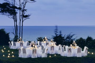 Outdoor banquet area