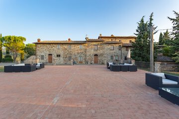 Outdoor banquet area