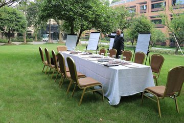 Outdoor wedding area
