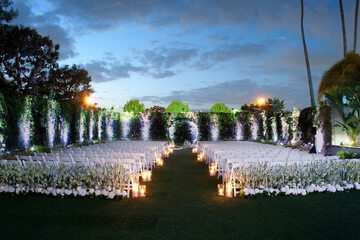 Outdoor wedding area