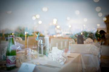 Outdoor banquet area