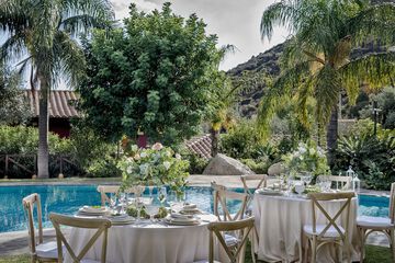 Outdoor wedding area