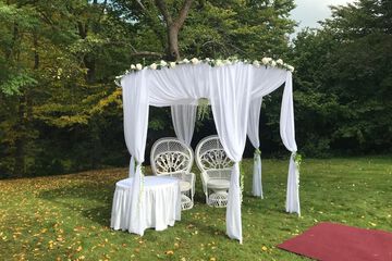 Outdoor banquet area