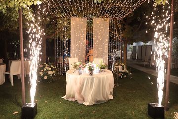 Outdoor wedding area