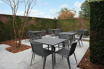 Outdoor banquet area