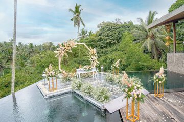 Outdoor wedding area