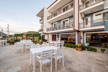 Outdoor banquet area