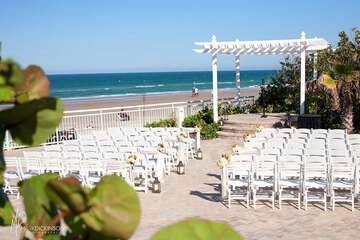 Outdoor wedding area