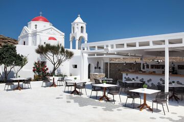 Outdoor banquet area