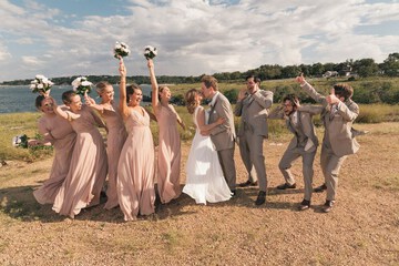 Outdoor wedding area