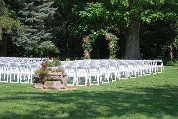 Outdoor banquet area