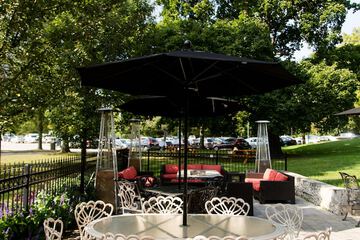 Outdoor banquet area