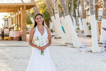 Outdoor wedding area