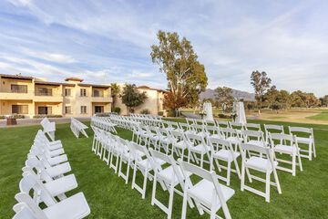 Outdoor wedding area