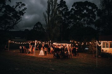 Outdoor wedding area