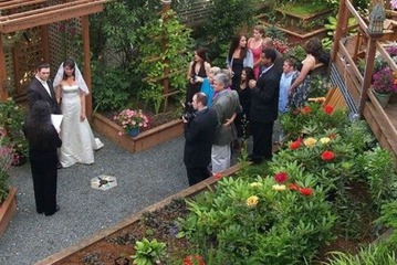 Outdoor wedding area
