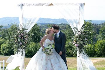 Outdoor wedding area