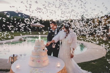 Outdoor wedding area
