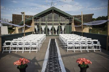 Outdoor banquet area