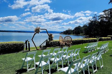 Outdoor wedding area