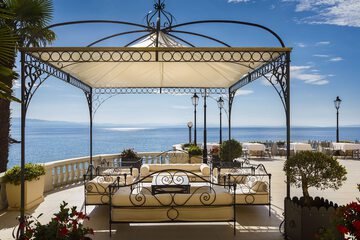 Outdoor banquet area