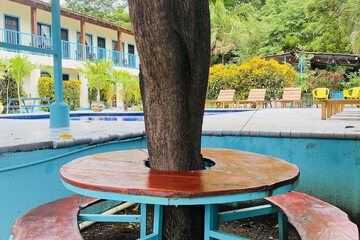 Outdoor banquet area