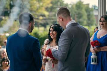 Outdoor wedding area