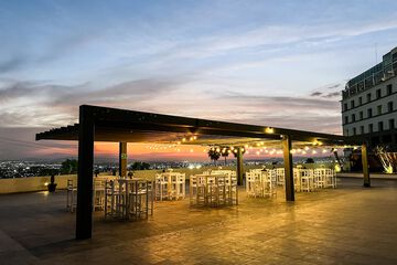 Outdoor banquet area