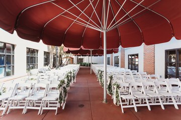 Outdoor wedding area